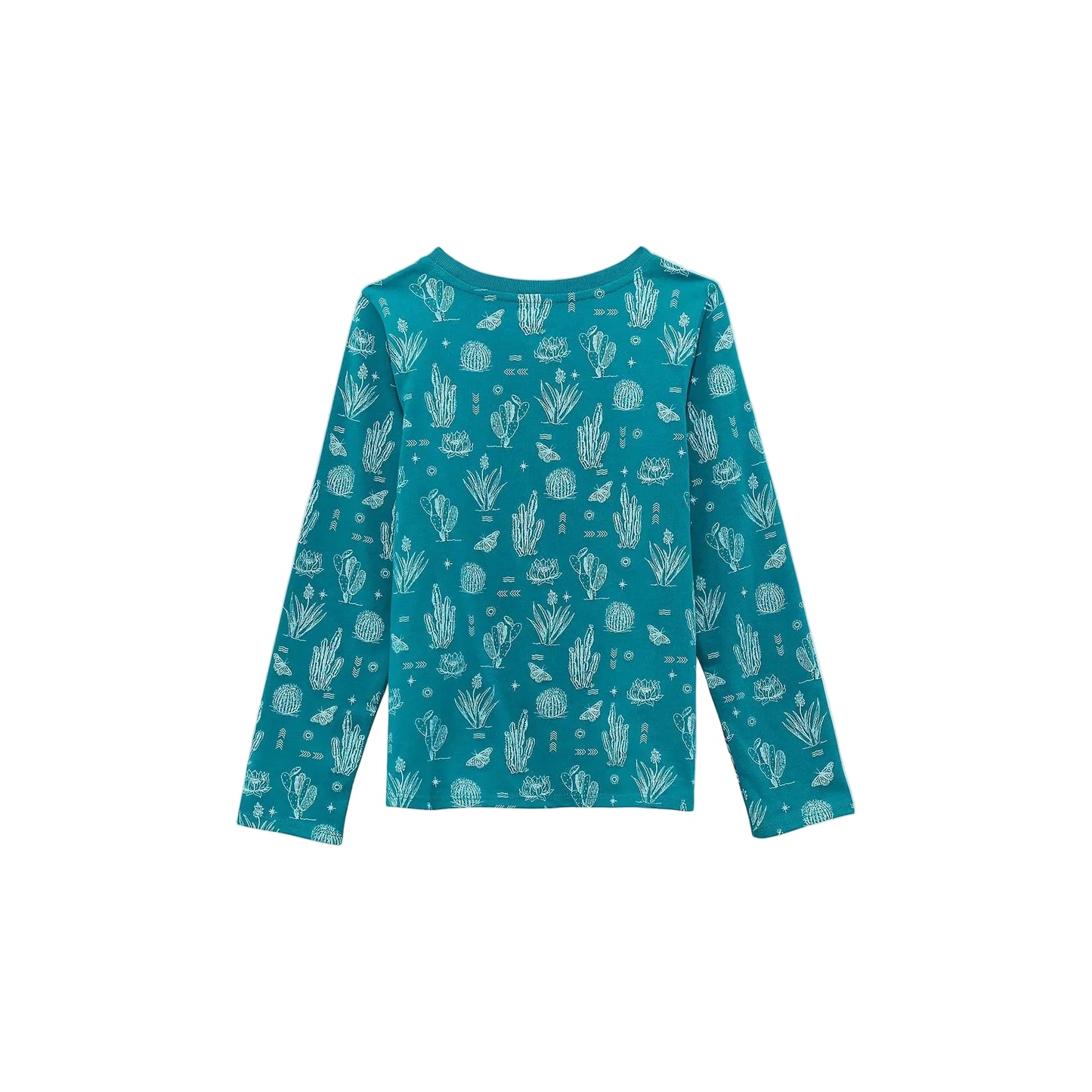 Wrangler Western Girl's Long Sleeve Western Graphic Tee- Green Icons - Irvine Tack & Western Wear