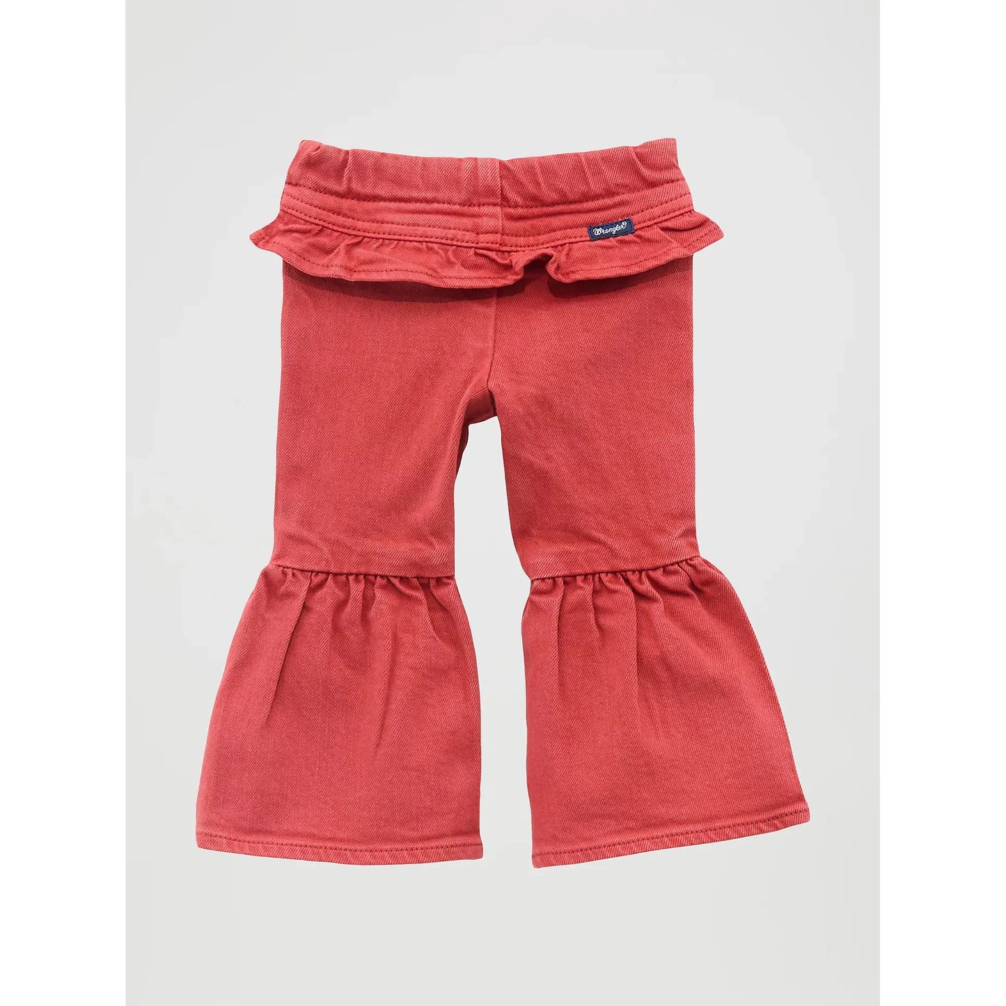 Wrangler Little Girl's Vibrant Ruffle Leg Flare Jean - Chili