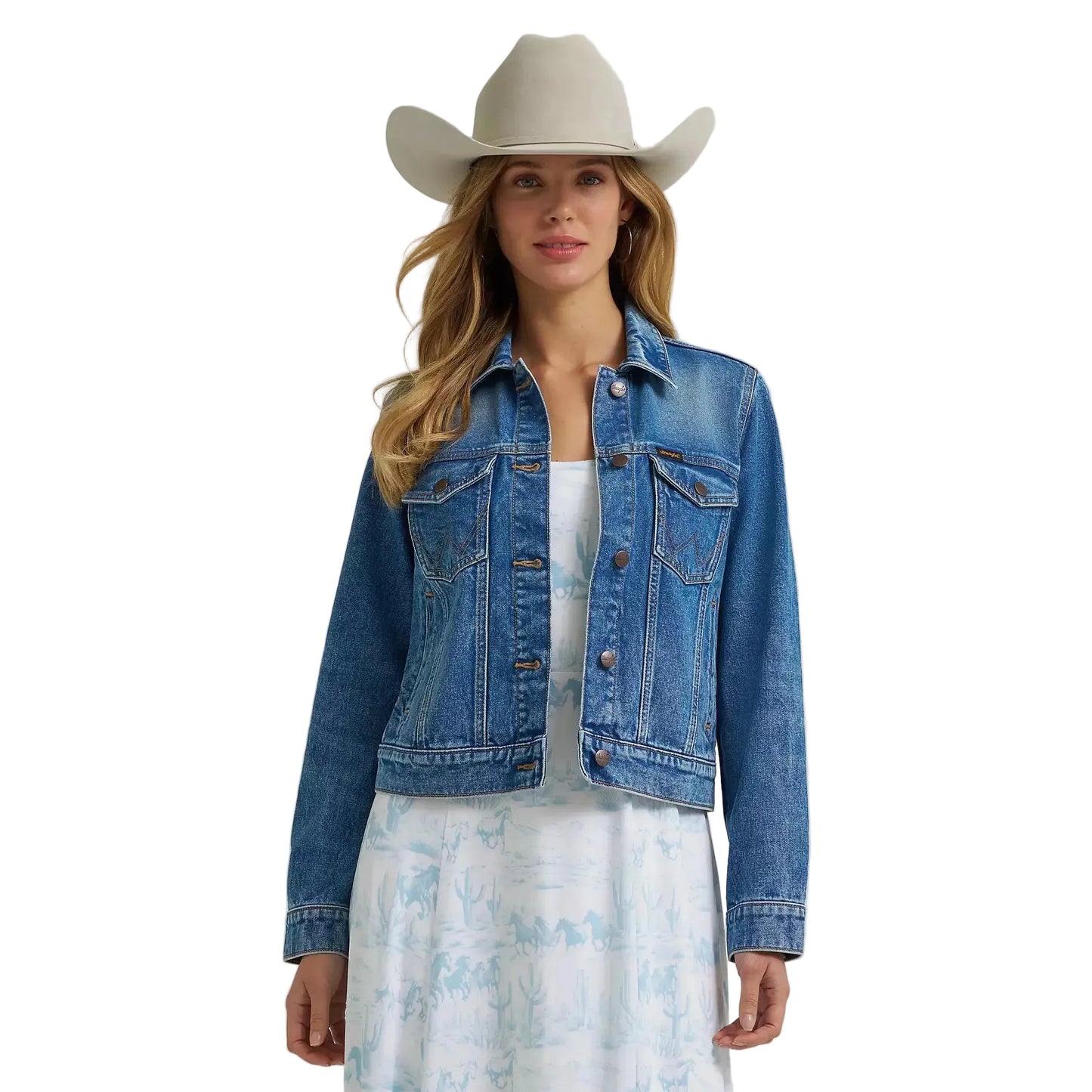 Wrangler Women's Western Unlined Denim Jacket - Multicolour