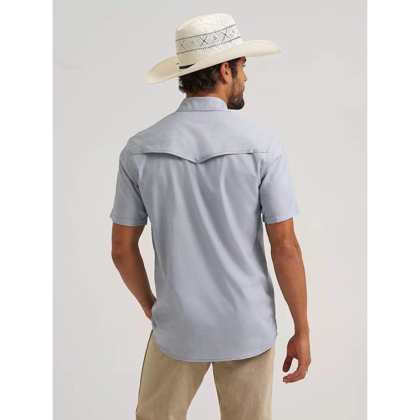 Wrangler All Terrain Gear Drover Short Sleeve Utility Shirt- Bering Sea