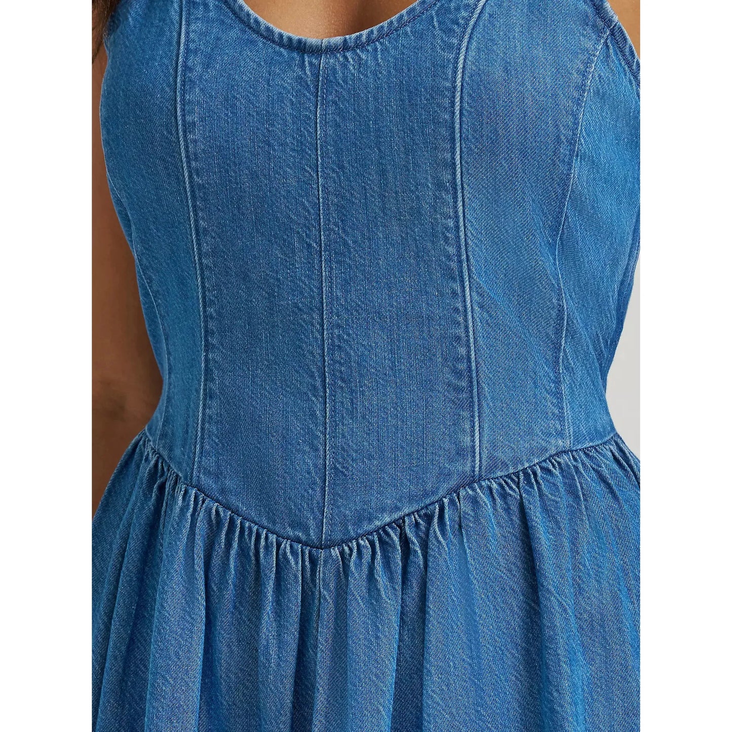 Wrangler® Women's Princess Waist Denim Tank Dress - Mid Denim