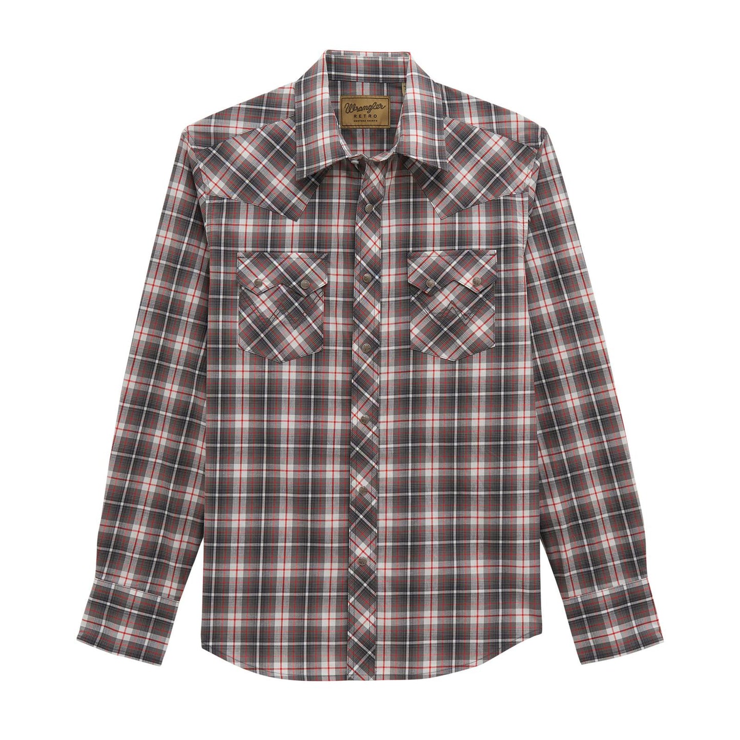 Wrangler Men's Retro® Long Sleeve Modern Fit Plaid Shirt - Black