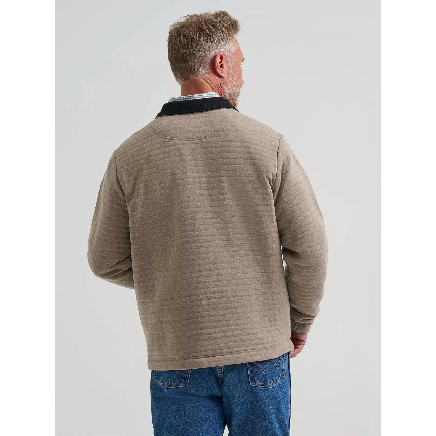 Wrangler Men's George Strait Knit 1/4 Zip Pullover - Toast