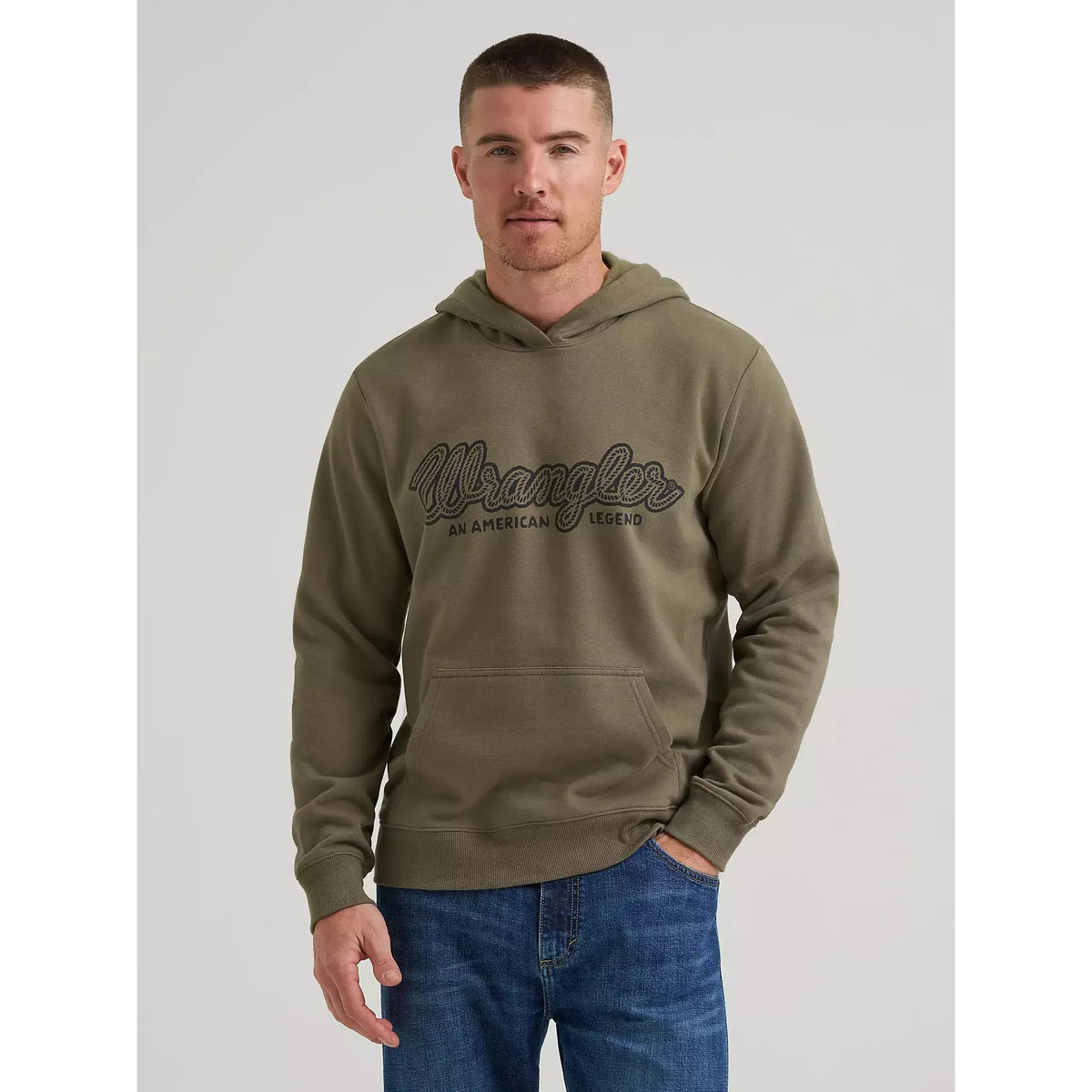 Wrangler Men's Legacy Script Graphic Pullover Hoodie - Multiple Colours