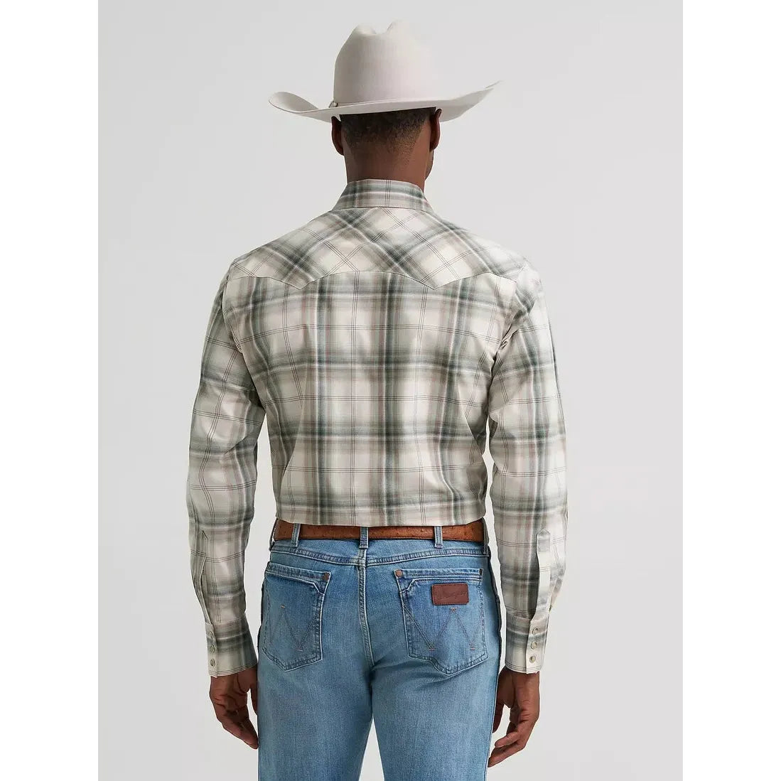 Wrangler Men's Retro Modern Fit Long Sleeve Shirt - Green