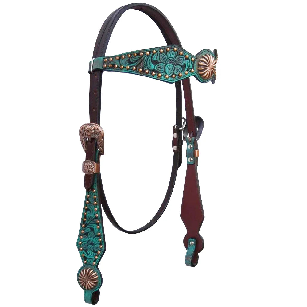 Bar H BER102-Western Leather Headstall