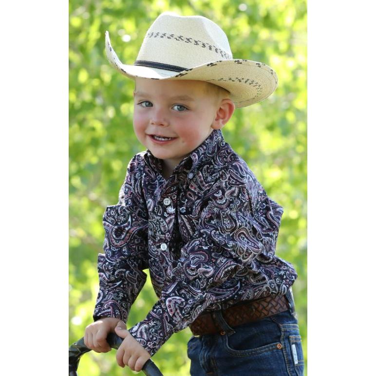 Cinch Boy's Long Sleeve Shirt- Multi