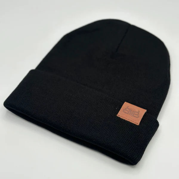 Baredown Leather Tag- Beanie