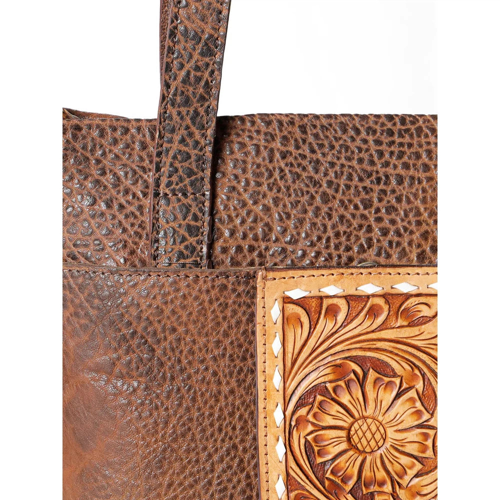 American Darling Hand Tooled Tote Shoulder Bag