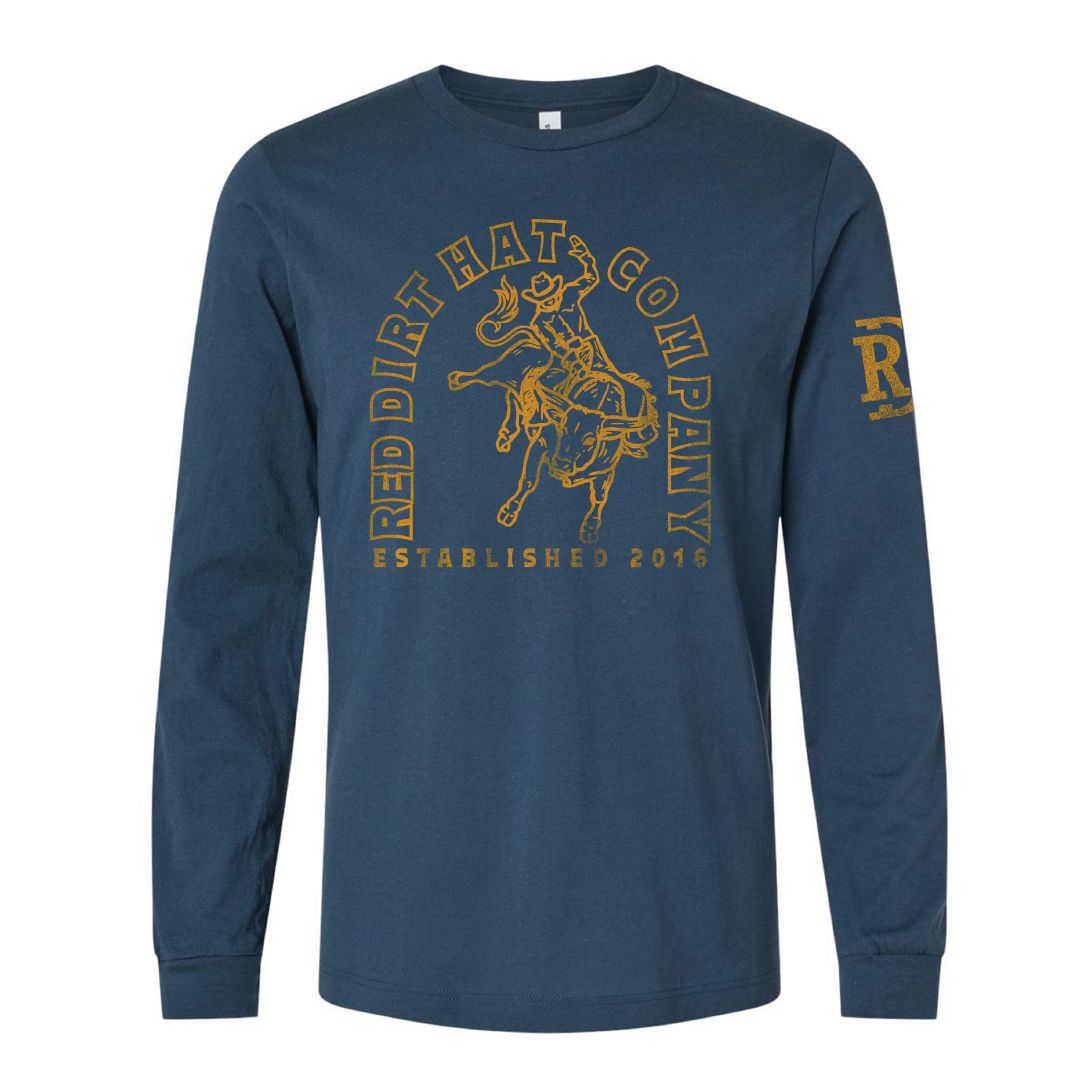 RDHC Unisex 8 Seconds Long Sleeve Shirt - Heather Navy