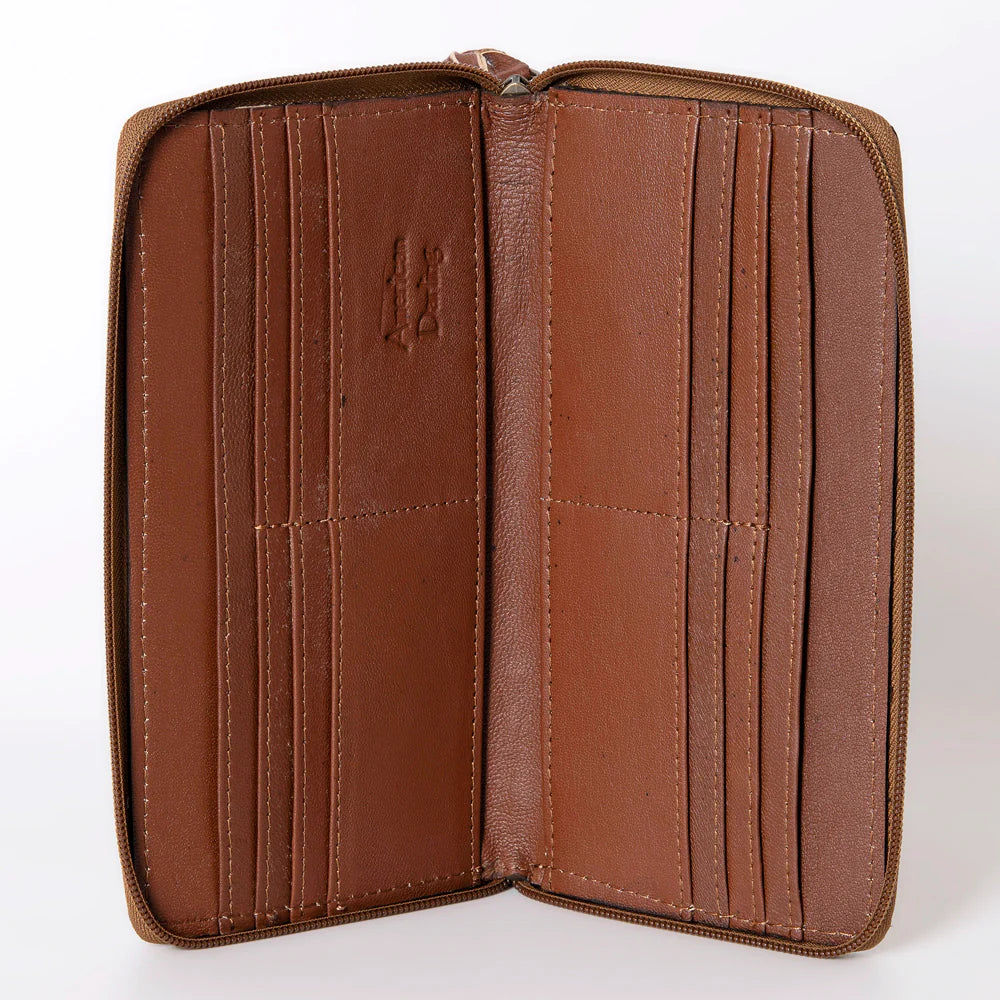 American Darling Wallet - Tan and Brown Cream Edge