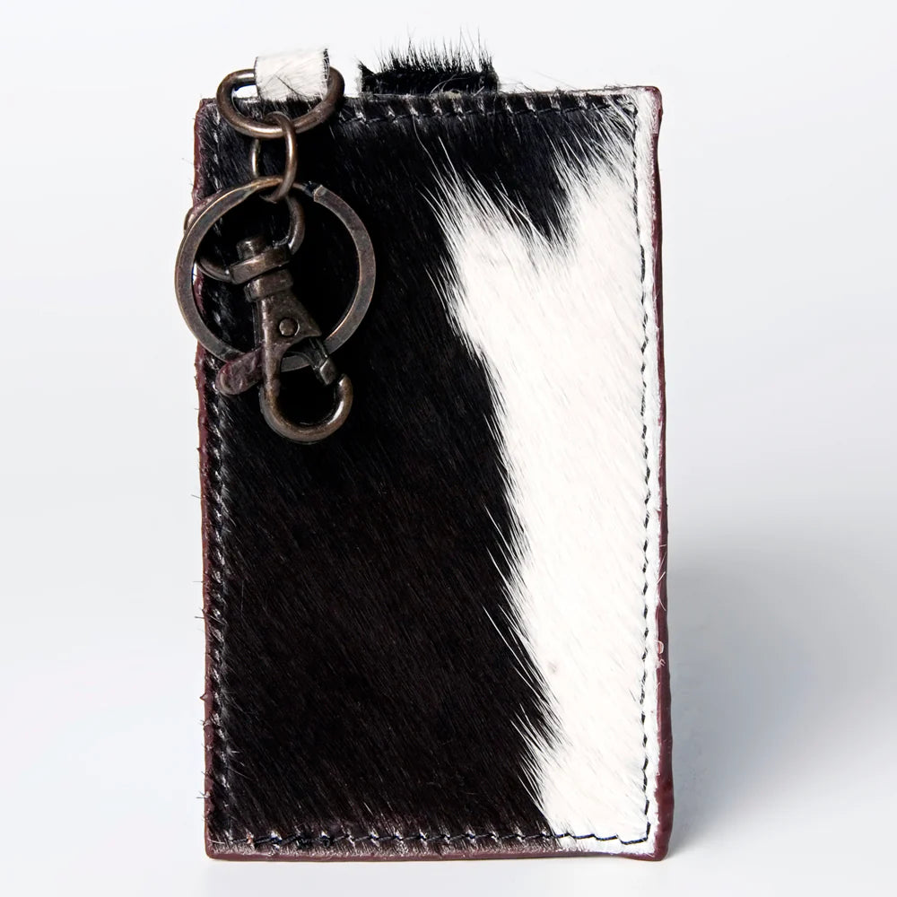 American Darling Card Wallet - Black/Dark Brown & White