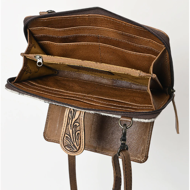 American Darling Women's Genuine Western Leather Wallet Bag