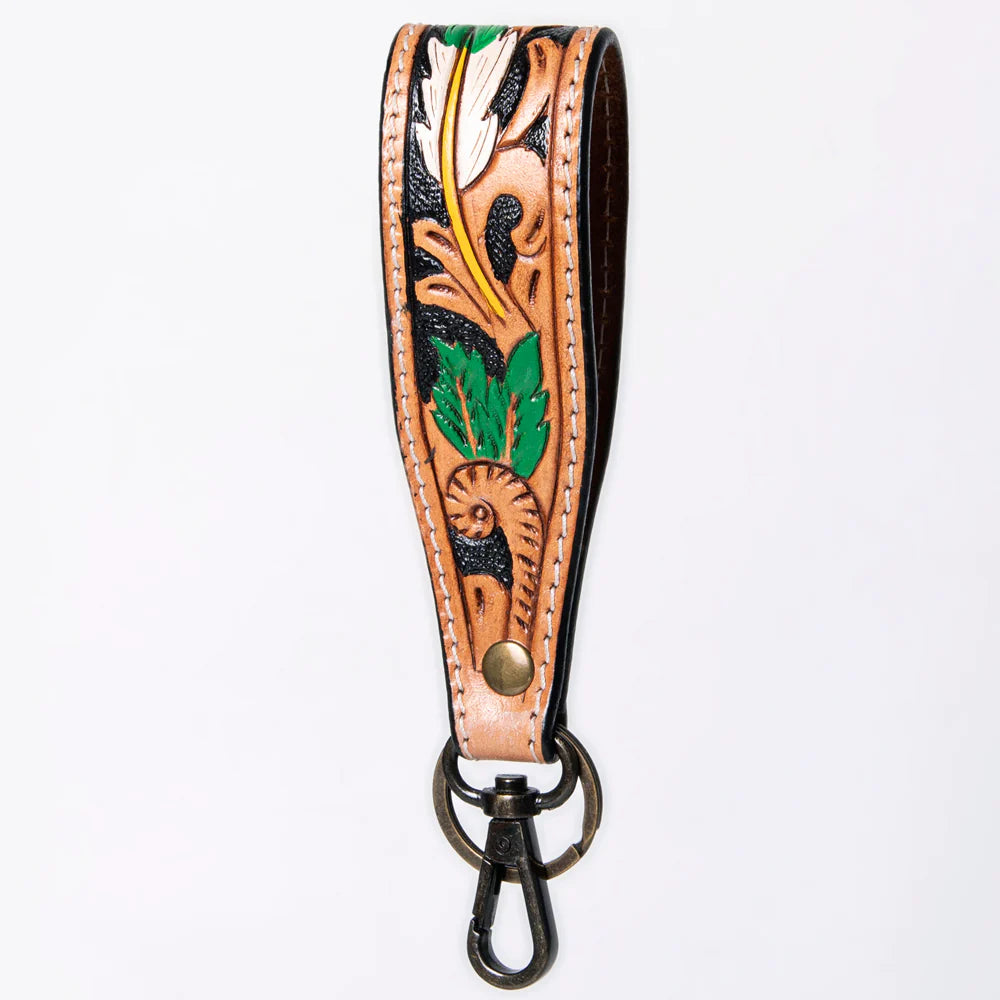 American Darling Bag Strap - Green/Yellow Feather