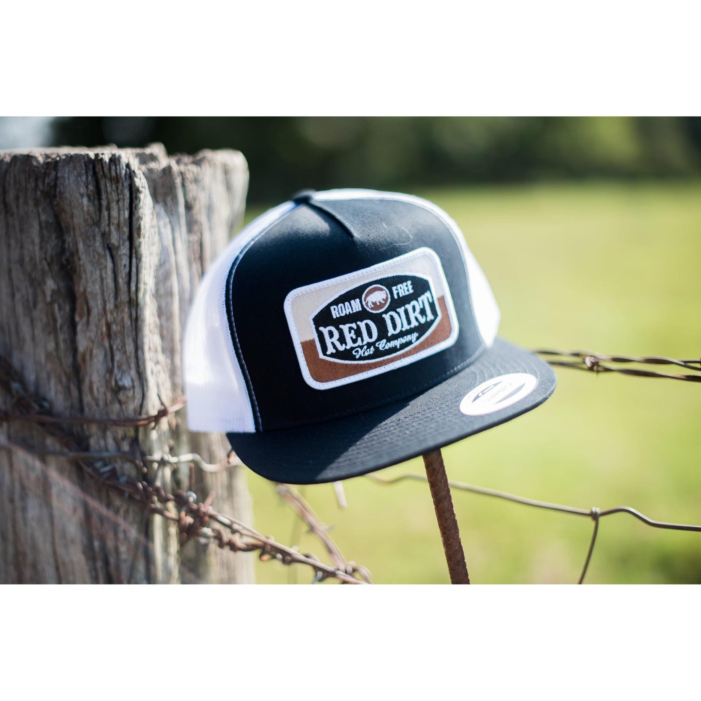 Red Dirt Hat Co Roam Free Black/White 5 Panel