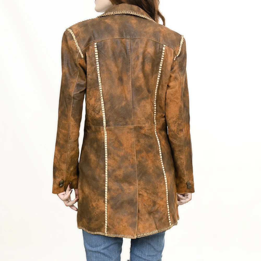 American Darling Leather Distressed Jacket - Distressed Brown
