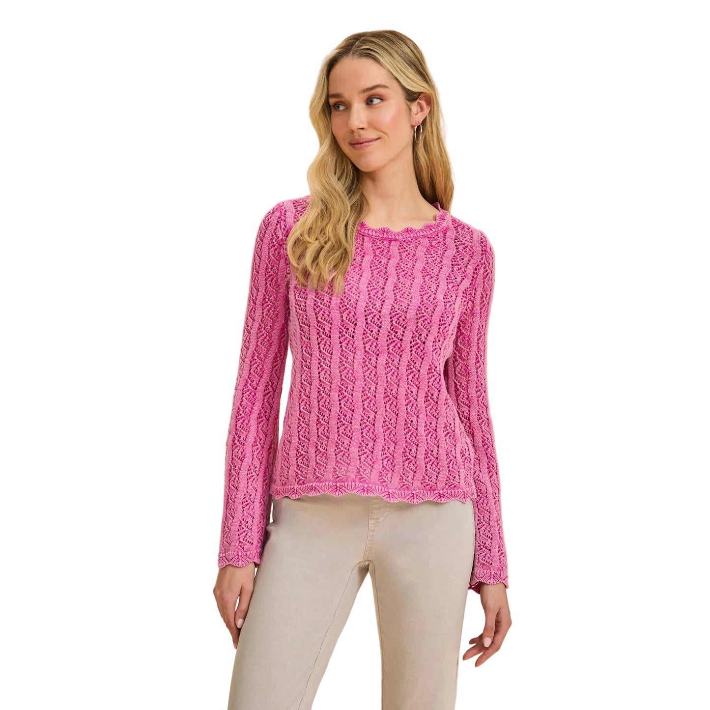 FDJ Women's Long Sleeve Garment Dye Sweater - Multiple Colours - Irvine Tack & Western Wear