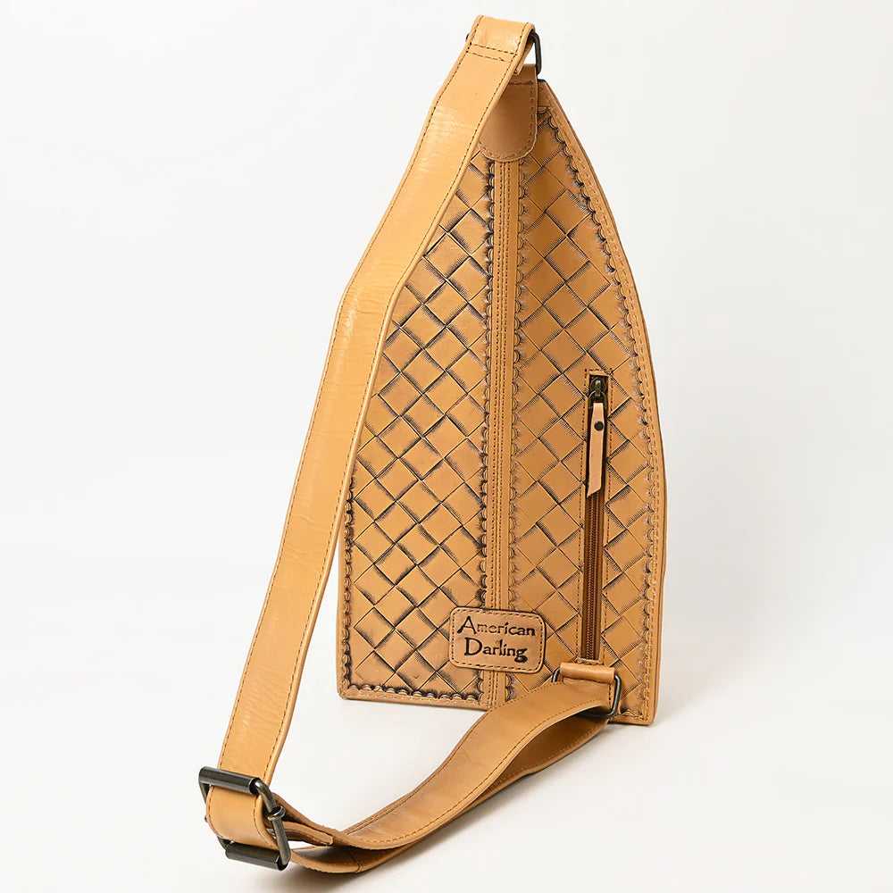 American Darling Genuine Western Leather Sling Bag - Sunflower