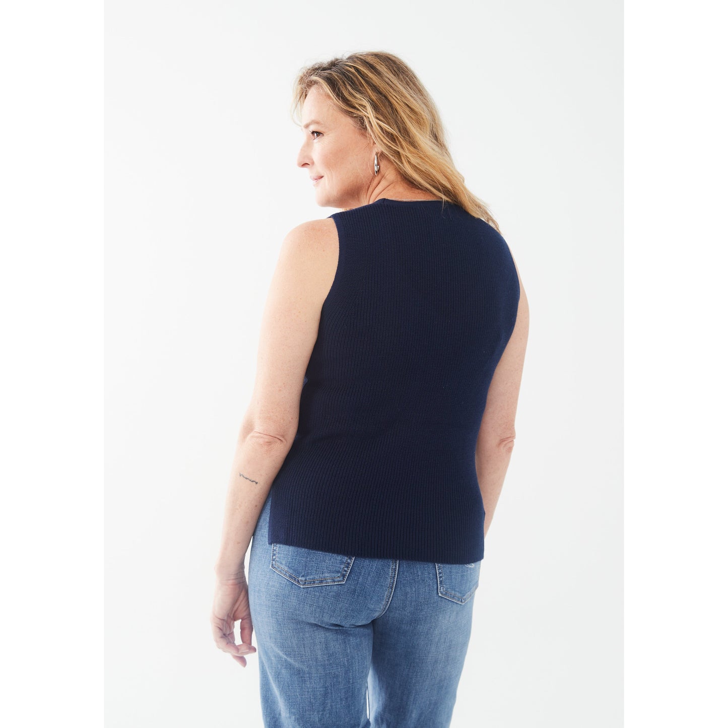 FDJ Women's Textured Tank Top - Navy