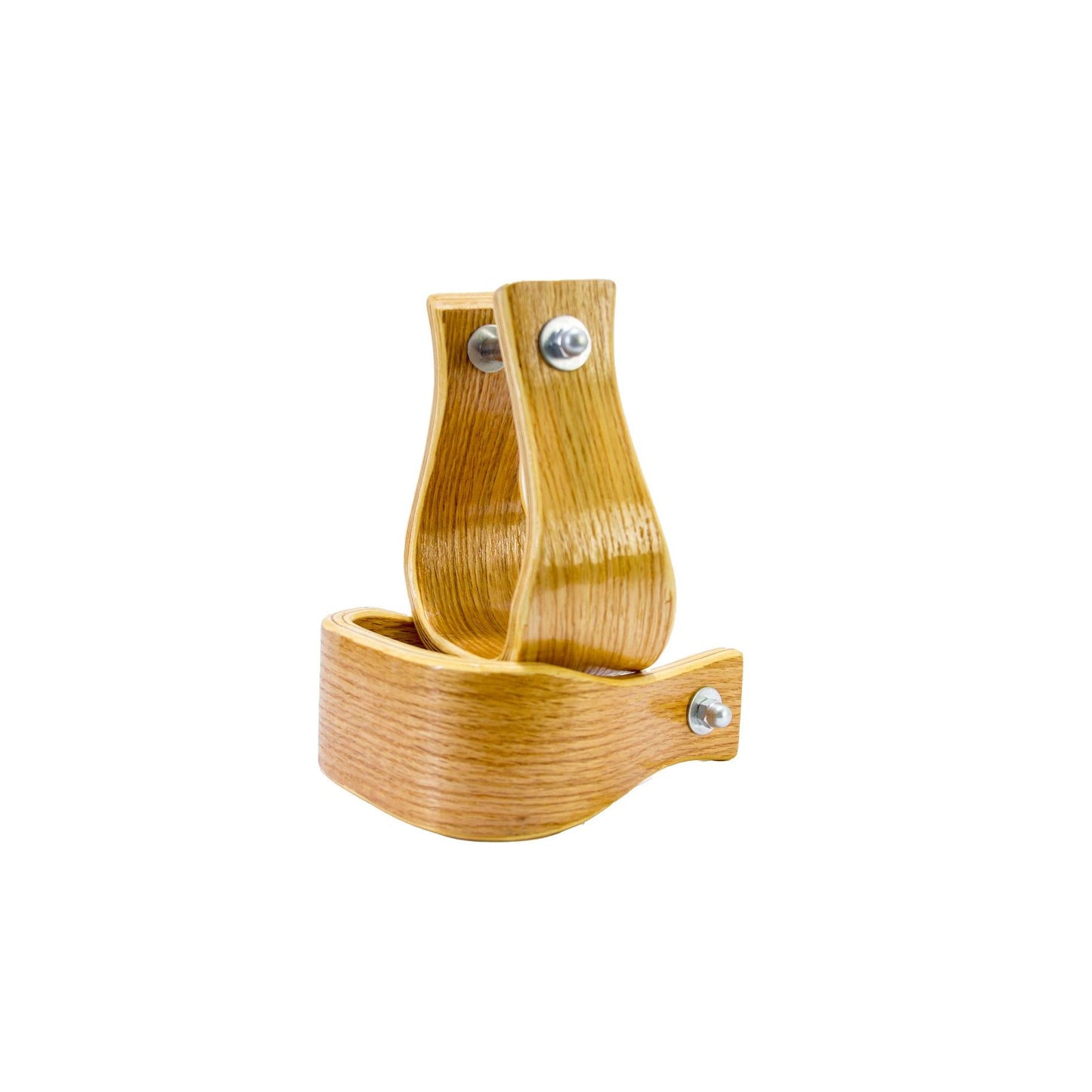 Aime Imports 3" Oak Wood Bell Stirrups No Leather