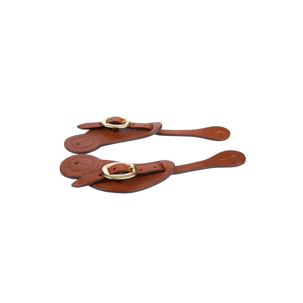 Aime Imports 5/8" Leather Spur Straps- Brown