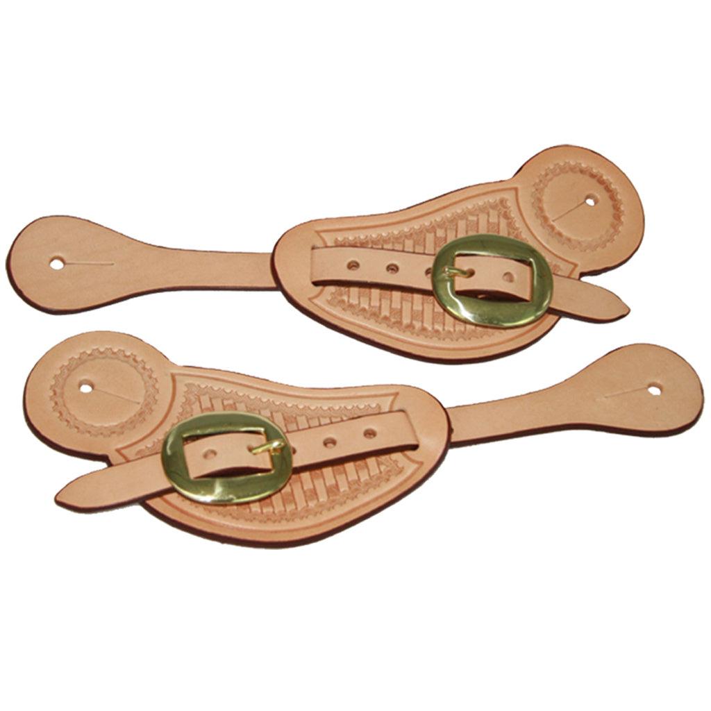 Aime Imports 5/8" Leather Spur Straps- Russet