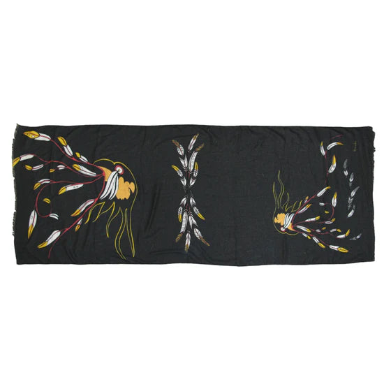 Maxine Noel Eagle's Gift Eco Scarf- Black