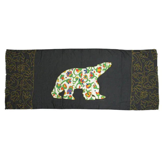 Dawn Oman Spring Bear Eco Scarf-Black