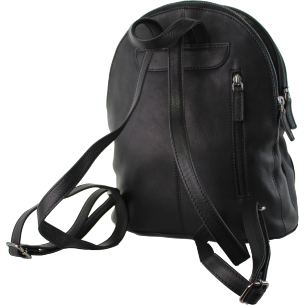 Rugged Earth Women's Leather Backpack - Black