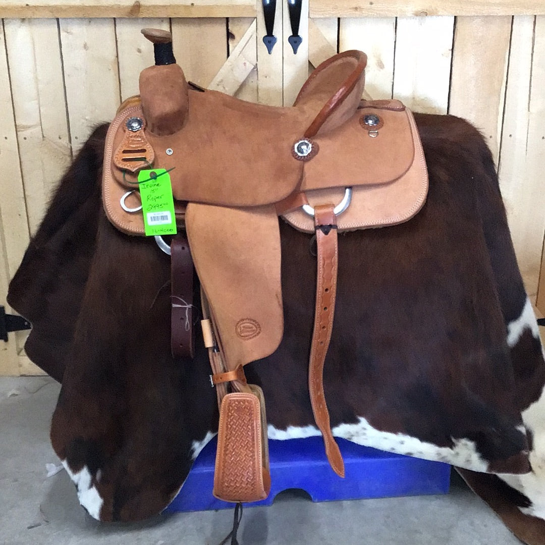 Irvine 15" Roper Full RO Natural Saddle