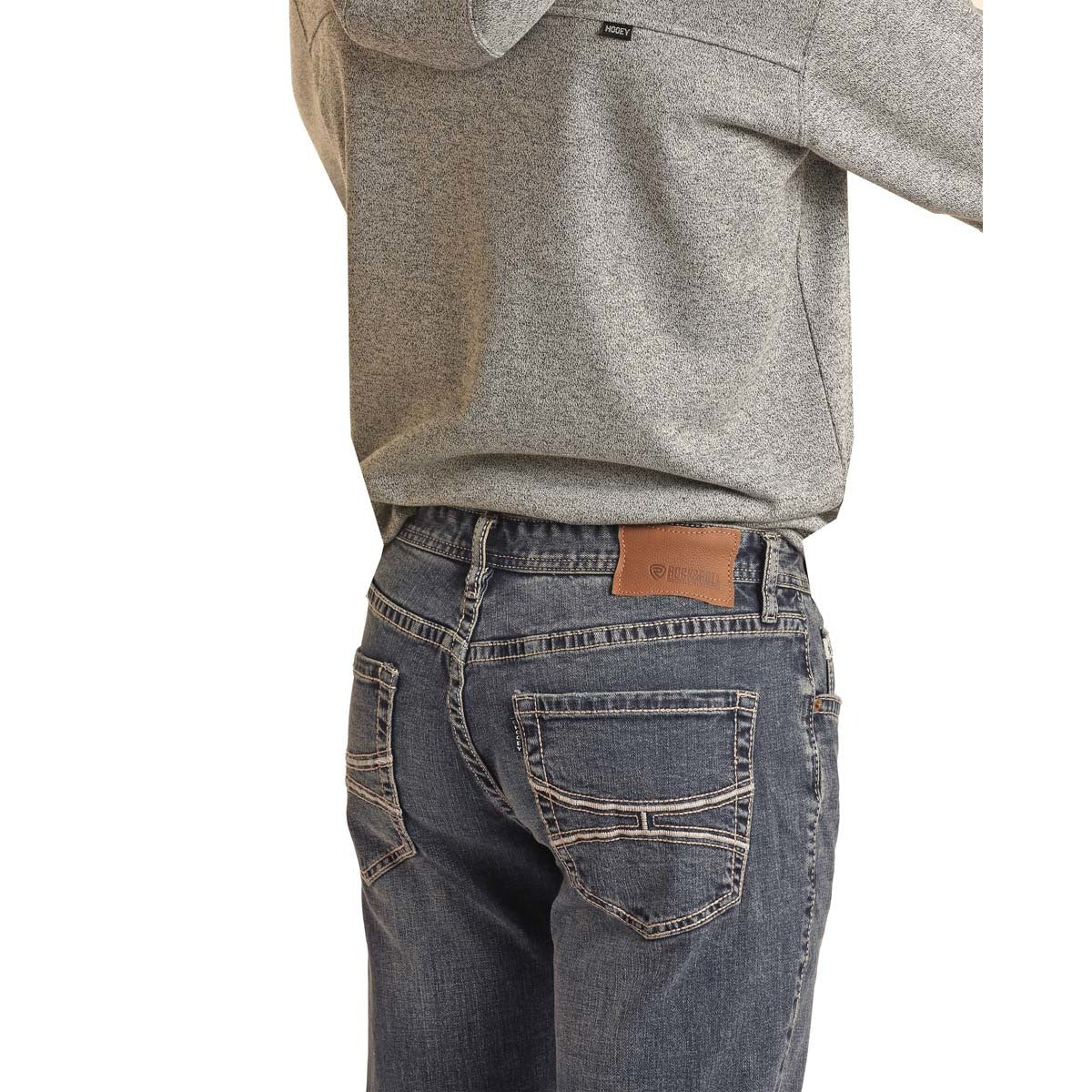 Hooey Men's Two Tone Stitch Revolver Jeans - Dark Wash