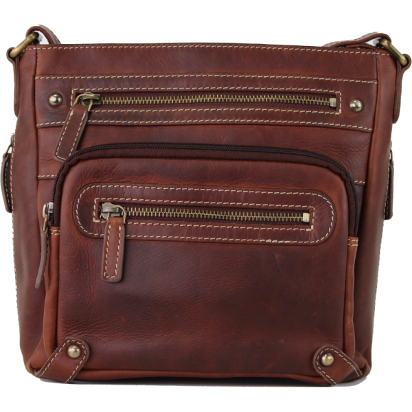 Rugged Earth Leather Concealed Weapons Bag
