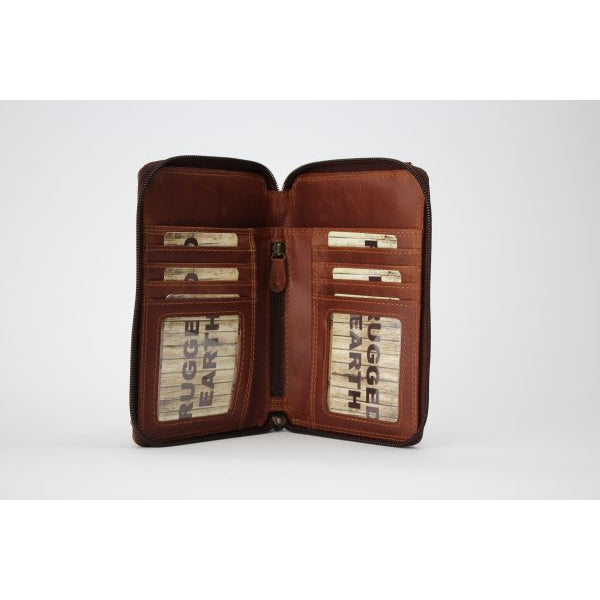 Rugged Earth Upright Leather Organizer Purse