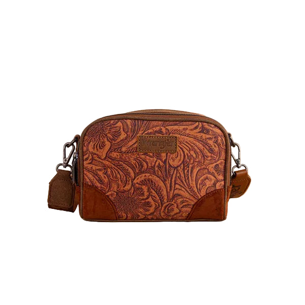 Wrangler Vintage Floral Printed Small Crossbody Bag - Brown
