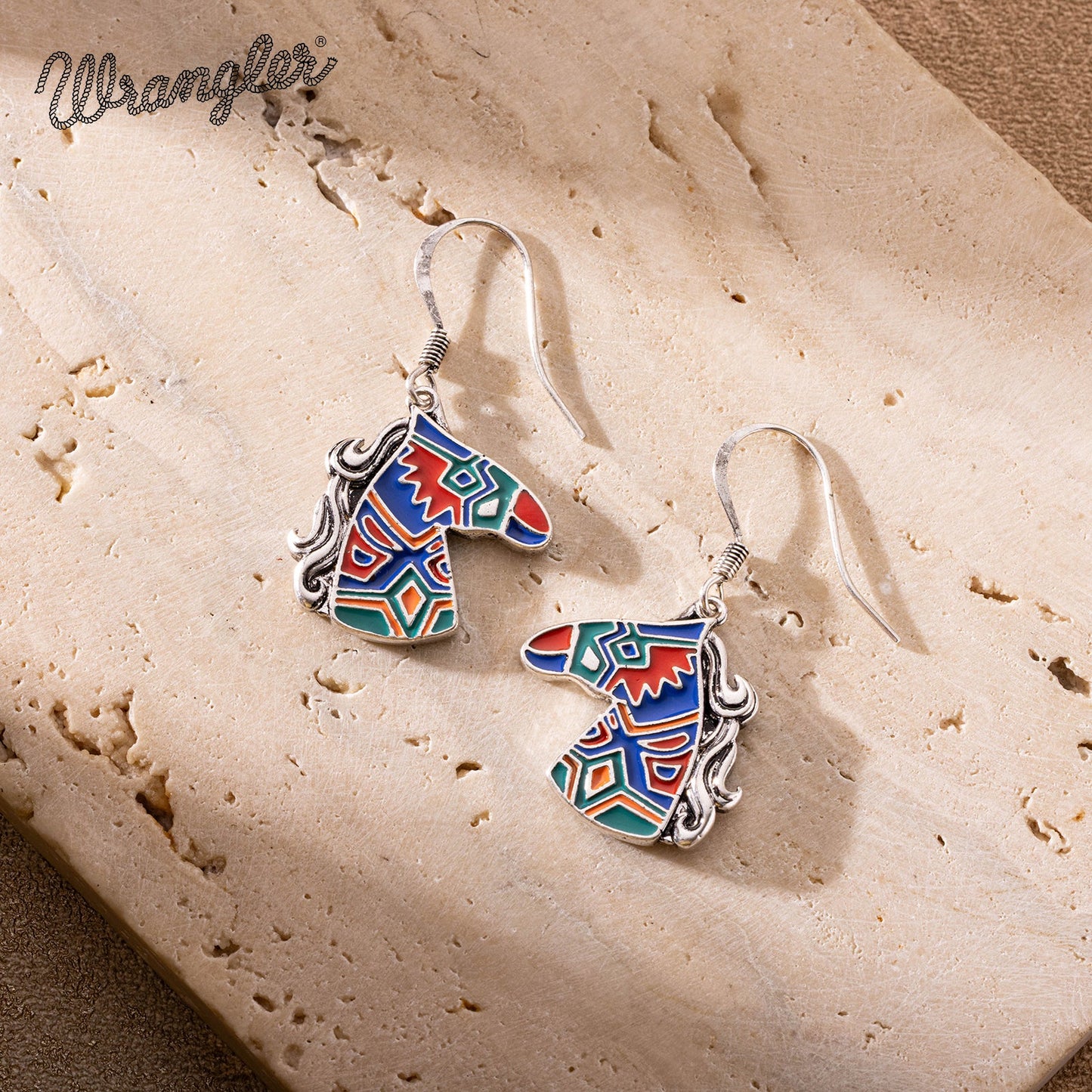 Wrangler Horse Head Drop Earrings