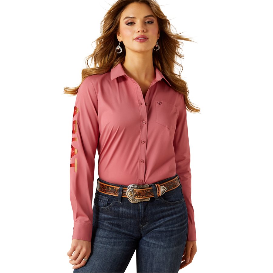 Ariat Women's Kirby Pro Team Long Sleeve Shirt - Mauvewood