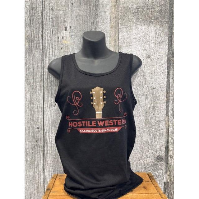 Hostile Western Women's Short Sleeve Tank- Black