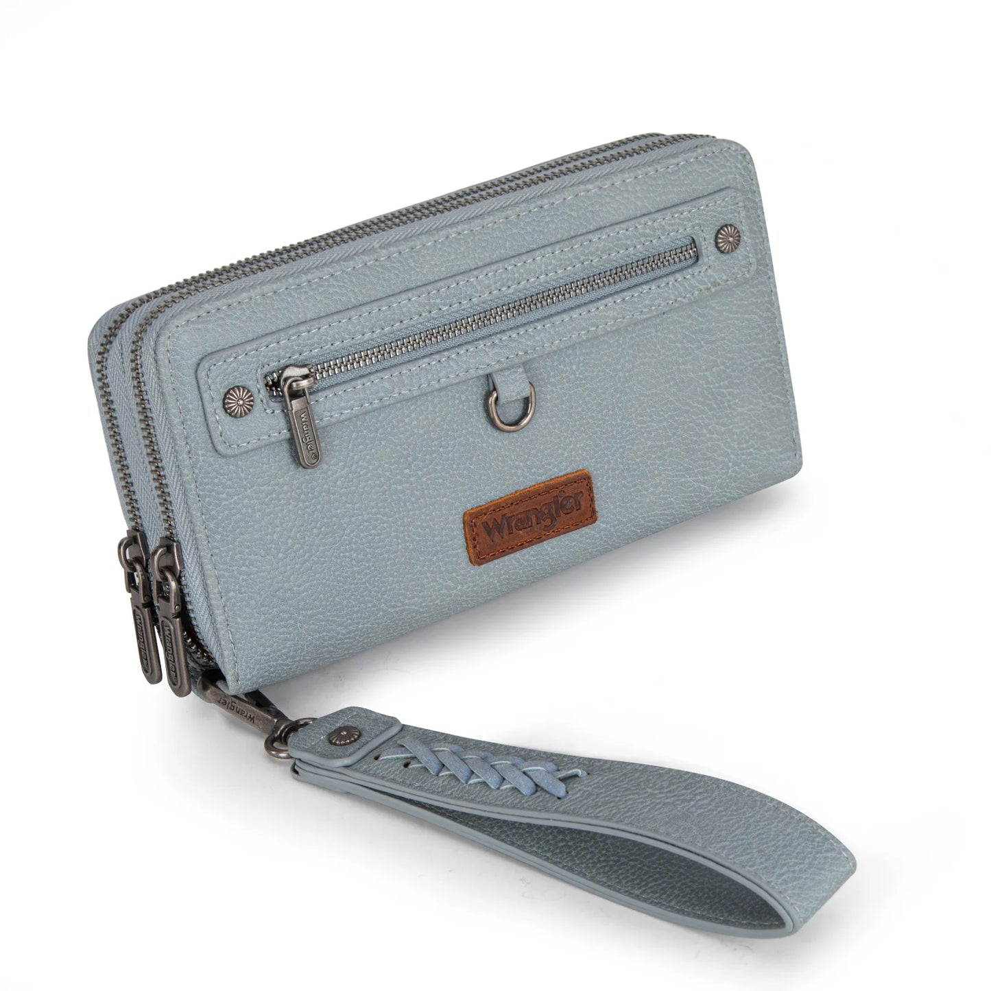 Wrangler Dual Zipper Compartment Large Wallet- Multiple Colors