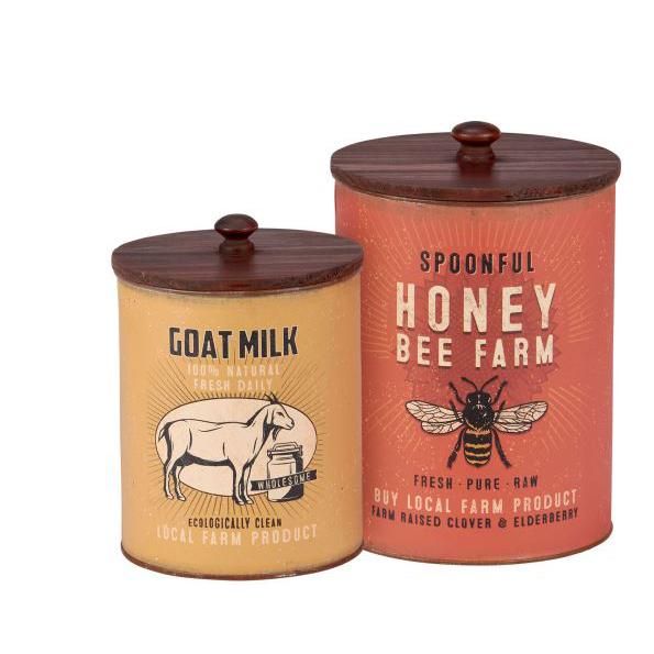 Spoonful Honey Metal Canister Set