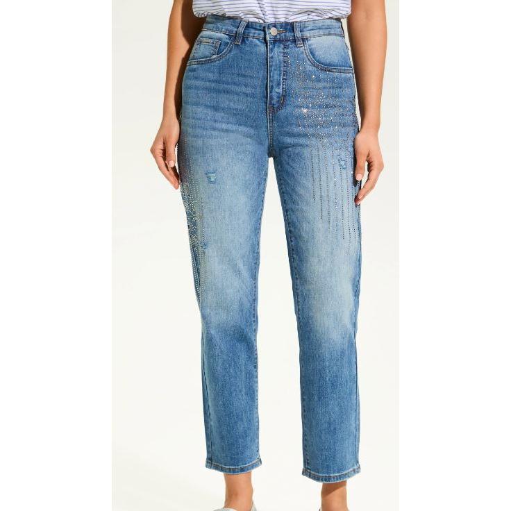 French Dressing Women's Suzanne Straight Ankle Jean- Medium Wash