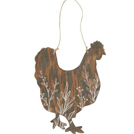 Floral Chicken Hanging Decor