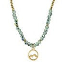 Mountain Necklace - Green & Gold WNA376