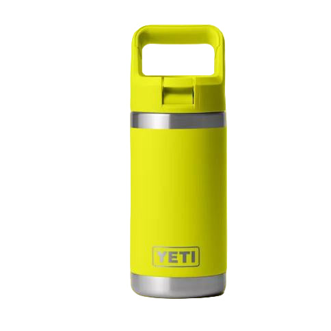 Yeti Rambler Jr 355ml Kids Water Bottle w/Colored Straw Cap - Firefly Yellow