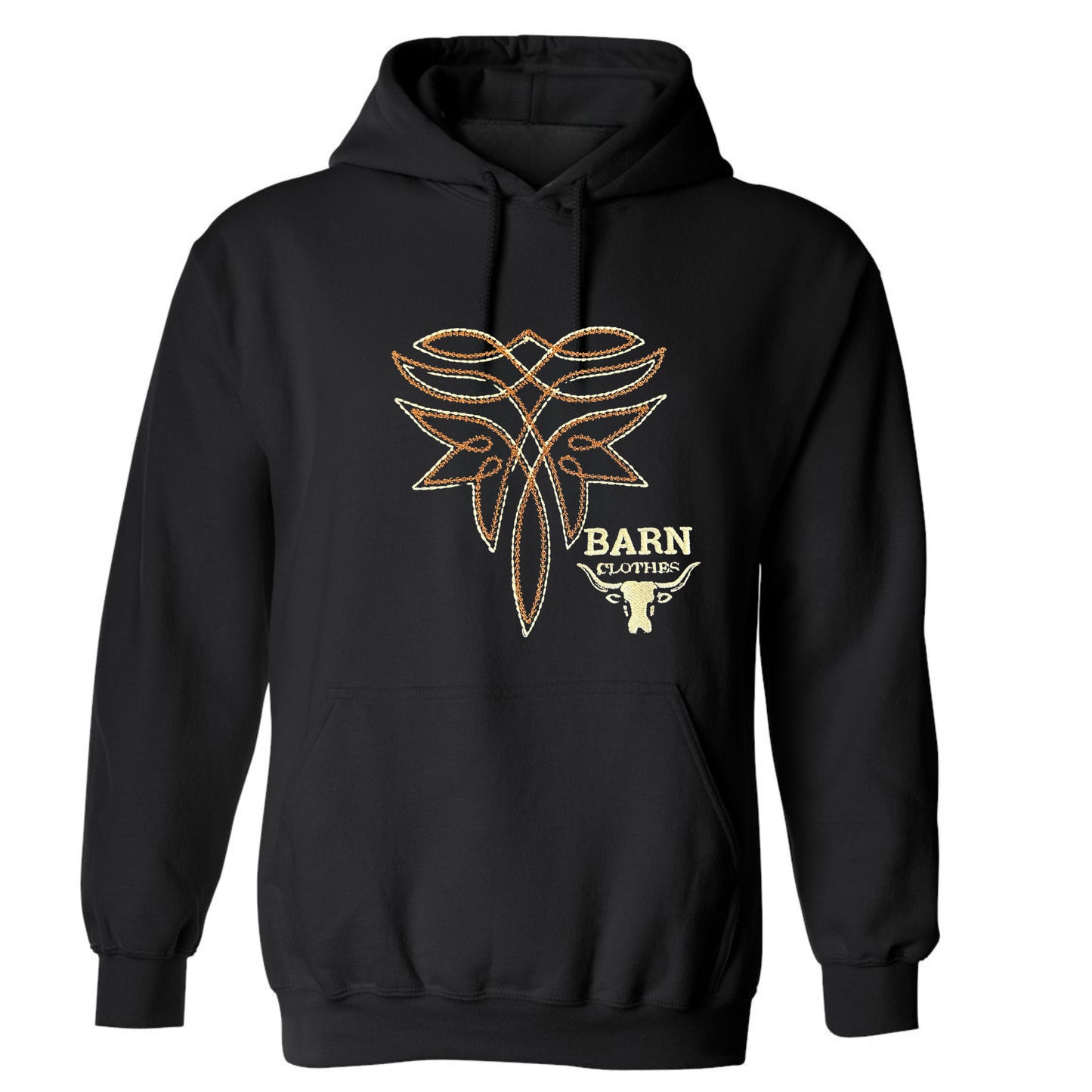 Barn Clothes Boot Stitch Hoodie- Whiskey Dusk