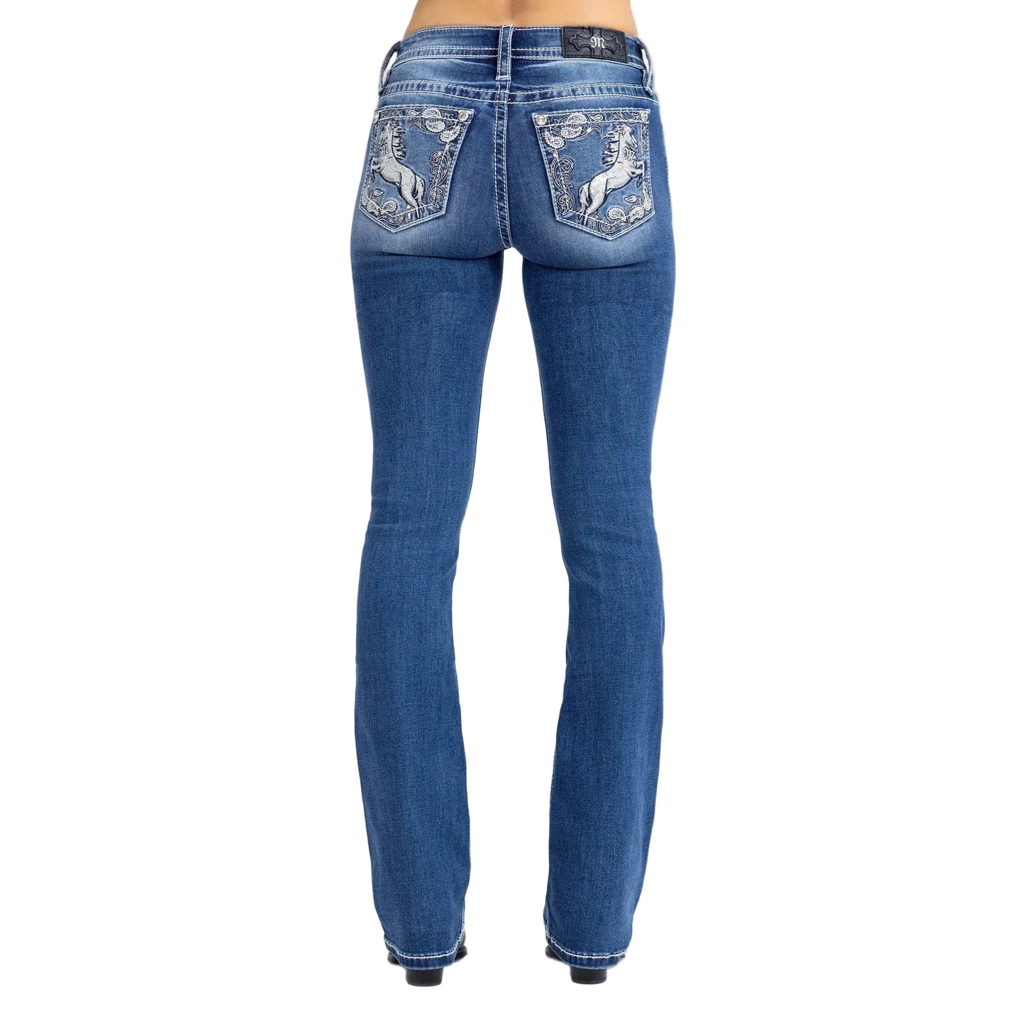 Miss Me Women's Midrise Meadow Boot Cut Jeans- Medium Wash - Irvine Tack & Western Wear