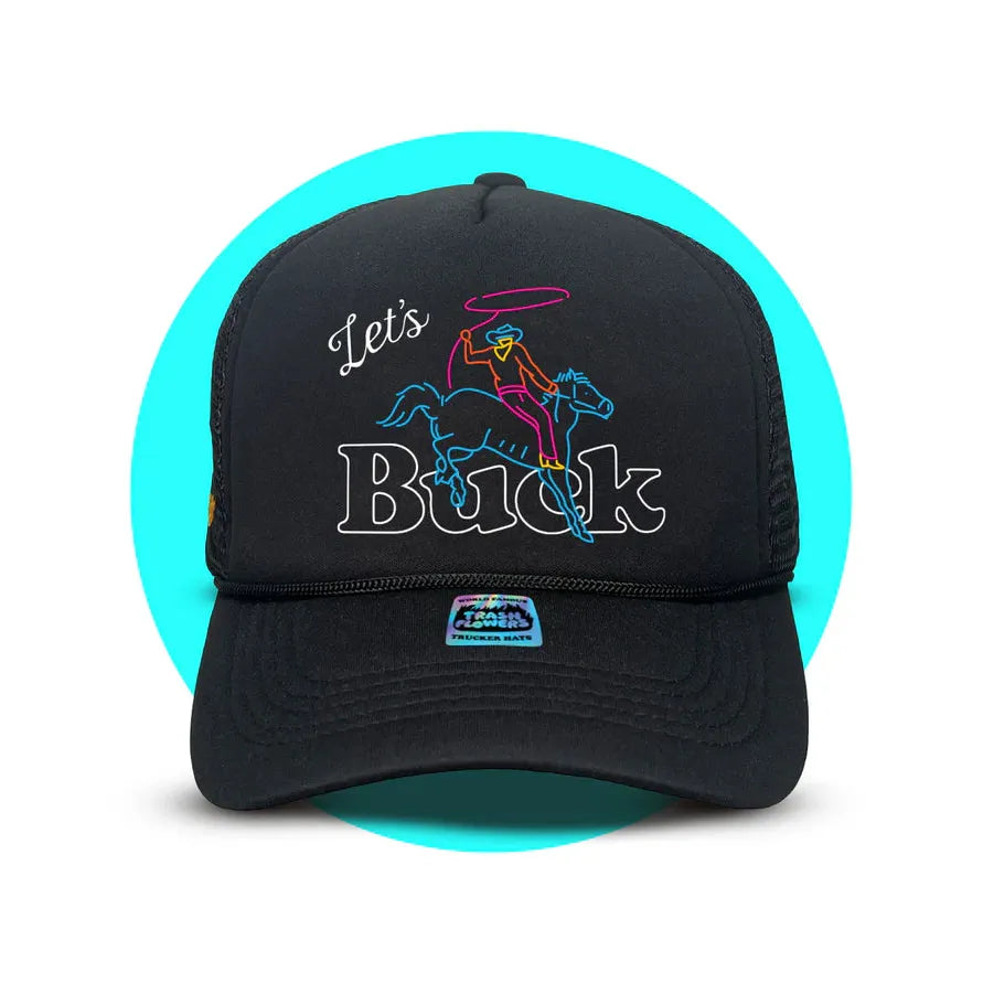 Trash Flowers Let's Buck Trucker Hat