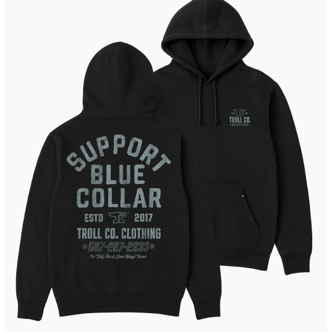 Troll Co Men's Long Sleeve SBC Billboard Hoodie- Black