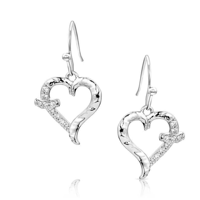 Montana Silversmiths With Love Heart Earrings