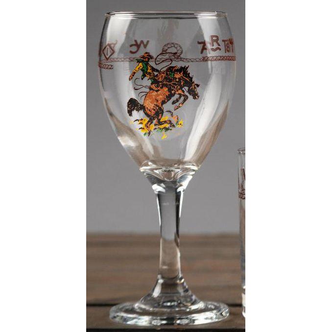 West Creation 12 oz Bronco Wine Glass- Set of 4