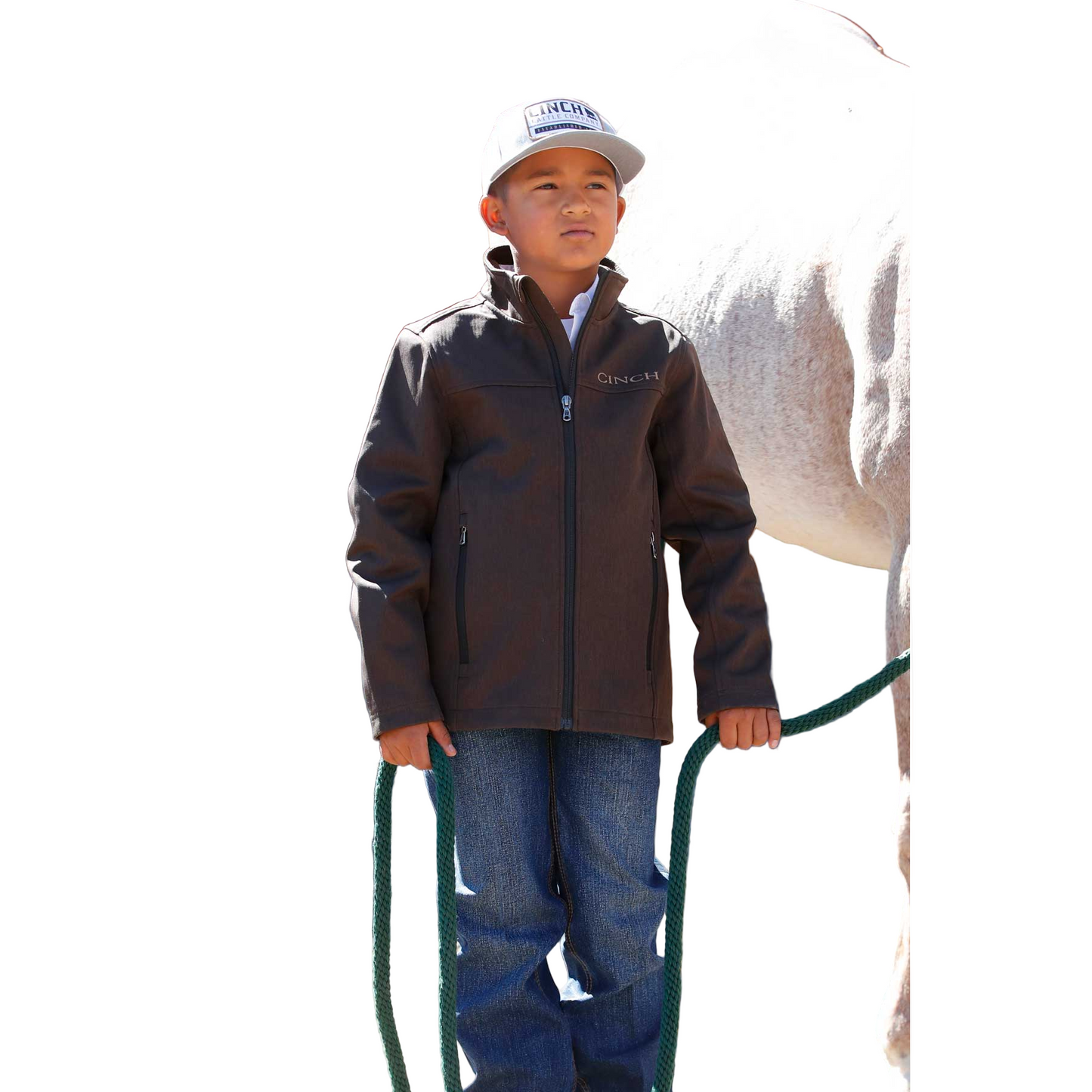 Cinch Boy's Bonded Long Sleeve Jacket- Brown
